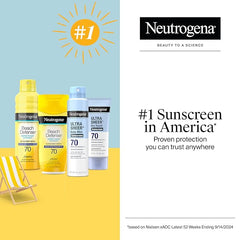 Neutrogena Beach Defense Sunscreen Spray SPF 70 - Broad Spectrum Sun Protection for Face & Body, Water-Resistant Sunscreen Formula, Lightweight & Fast-Absorbing, 6.5 fl. oz. (184 mL)